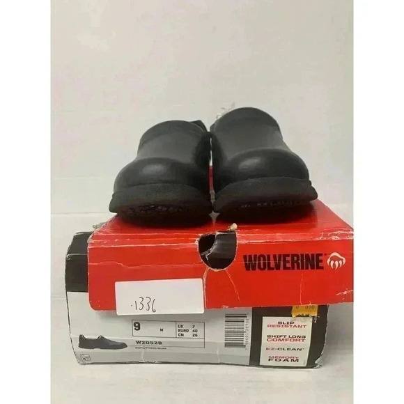 1336. NEW! WOLVERINE Men\'s Serve SR LX Slip-On Food Service Shoe, Black, 9 Mens main image 6